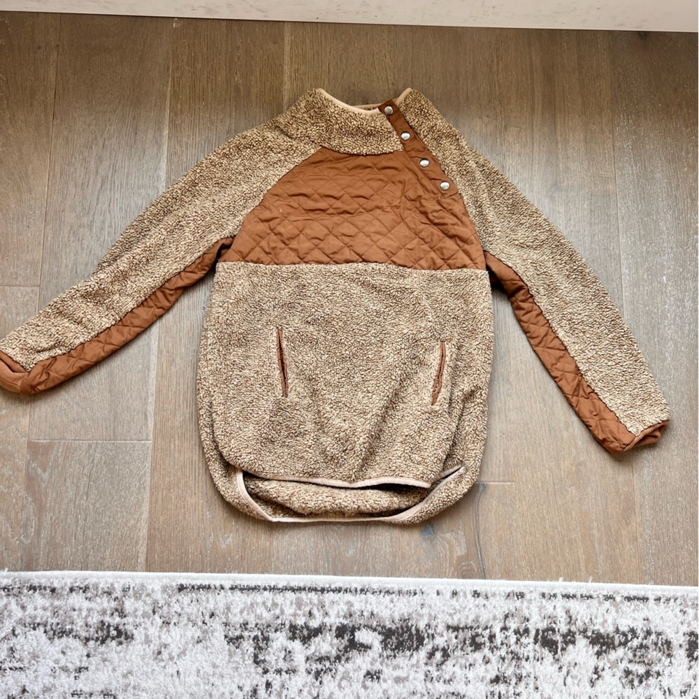 Fur button up sweater